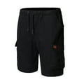 thumbnail image 1 of Virmaxy Mens Sports Gym Basketball Shorts Workout Shorts Multi Pocket Sweatpants Midi Shorts Black XS, 1 of 8