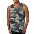 thumbnail image 1 of Virmaxy Mens Trendy Camouflage Tank Top Summer Loose Fit Standard Straps Blouse Performance Workout Muscle Cut Tee Tops Going Out Vest Multicolor-23 XXXXL, 1 of 4