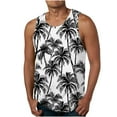 thumbnail image 1 of Virmaxy Mens Trendy Printed Tank Top Summer Loose Fit Standard Straps Blouse Performance Workout Muscle Cut Tee Tops Going Out Vest Multicolor-16 XXL, 1 of 4