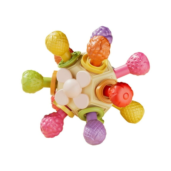 Virmaxy Multi Activity Sensory Baby Ball with Rotating Beads and Textured Surfaces Fine Motor Skills Toy for Infant Grasping and Soothing Play