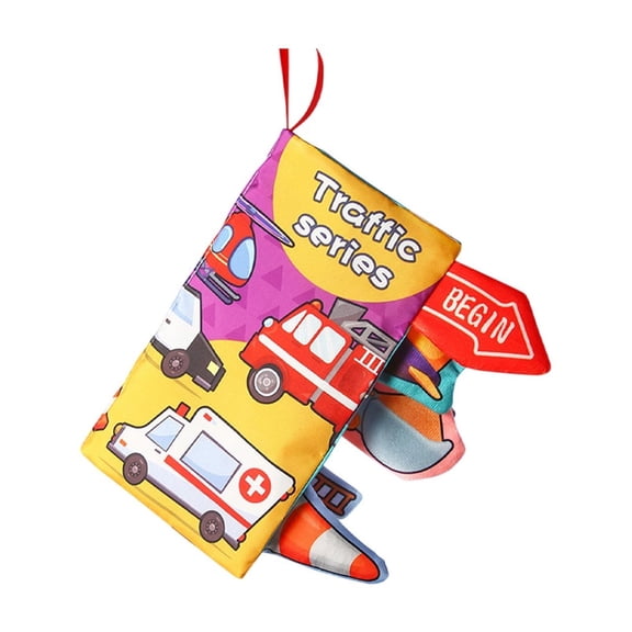 Virmaxy Multisensory Tail Cloth Activity Book with Sound Tearproof and Chewable Tails for Baby Early Learning and Parent Child Interaction