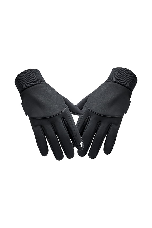 Outdoor Warm Gloves Men's Winter Padded Split-Finger Non-Slip Mountaineering Silicone Cycling Touch Screen Full-Finger Gloves Xl Size