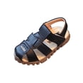 thumbnail image 1 of Virmaxy PU Closed Toe Fisherman Sandals with Ankle Strap Hook Loop Soft Sole Outdoor Walking Shoes for Summer Daily Wear and Vacation, for 3-6Y, 1 of 6