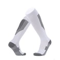 thumbnail image 1 of Virmaxy Soccer Knee High Socks Stretchy Breathable Reinforced Toe Heel Over The Knee Socks for Training Matches Athletic Use, for 6-13 Years, 1 of 4