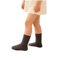 thumbnail image 1 of Virmaxy Solid Color Mid Calf Socks Soft Breathable Loose Non Constricting Cuff Ribbed Knit Design for All Season and Casual Wear, for 3-8 Years, 1 of 7