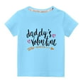 thumbnail image 1 of Virmaxy Sorry Boys Daddy is My Valentine Unisex Kids Valentine's Day Basic Tee Toddler Baby Boys Girls Letter Love Graphic T-shirt Spring Summer Short Sleeve Cotton Casual Baggy Tees Blue-D 3T, 1 of 4