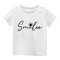 thumbnail image 1 of Virmaxy Toddler Baby 2024 Crew Shirt Smilee Boys and Girls with The Same Sunflower Print Casual Short-Sleeved Tops Short-Sleeved Round Neck Tops Short-Sleeved Round Neck Tops / Shirts, 1 of 3
