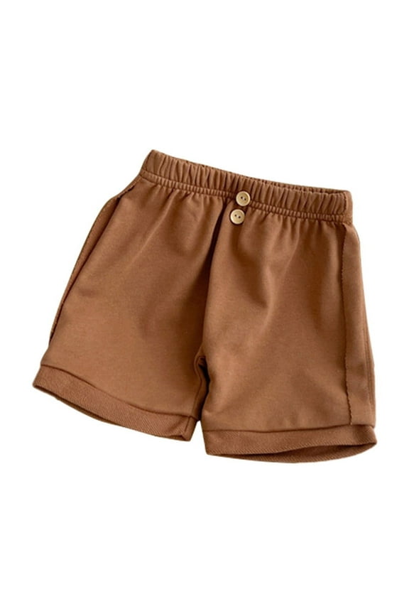 Toddler Baby Boys Cute Shorts Baby Shorts Spring and Summer Baby Five Pants Comfortable Loose Cotton Shorts 6 M -5Y Old Brown 18M