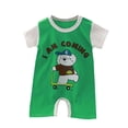 thumbnail image 1 of Virmaxy Toddler Baby Girls Boys Summer Comfy Romper Cute Graphic Overalls Summer Clothing Newborn Baby Cotton Short Sleeve Thin Crawling Suit Baby Onesie Ha Clothes Green-B, 1 of 3