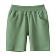 thumbnail image 1 of Virmaxy Toddler Baby Lightweight Shorts (1-9Y Old) and Summer Elastic Waist Pockets Five-Quarter Pants Solid Color Casual Shorts In Small Children Outside The Pants Green 2 Years, 1 of 3