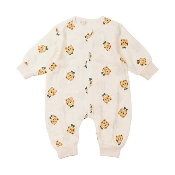 Virmaxy Toddler Boys Girls Cute Graphic Romper Fall Winter Warm Overalls Young 1-12 Months Jumpsuit Hooded Cotton Rompers Infant Spring And Summer Outfits Khaki