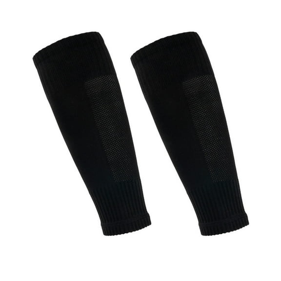 Virmaxy Unisex Footless Soccer Leg Sleeves Breathable Compression Thick Mid Calf Protective Calf Guards Socks for Training and Matches, for 6-14Y