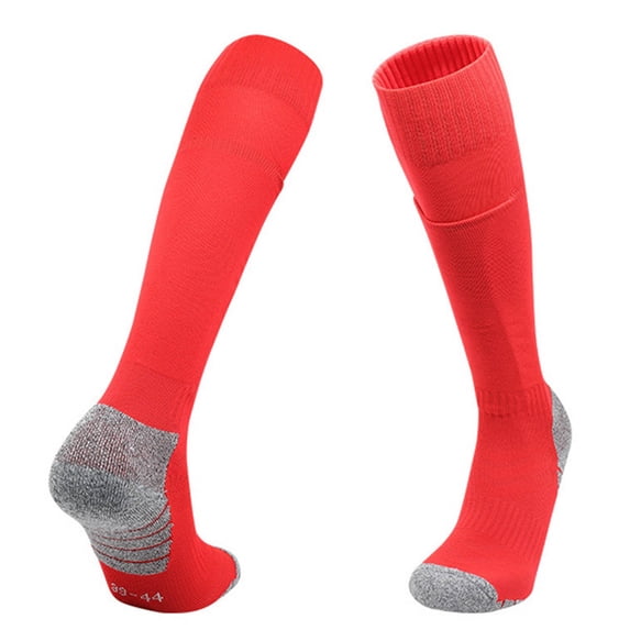Virmaxy Unisex Kids Terry Sole Over The Knee Soccer Socks Thick Breathable Stockings Socks for Training Matches and Sports Activities, for 6-17Y
