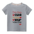 thumbnail image 1 of Virmaxy Unisex Kids Valentine's Day Basic Tee Toddler Baby Boys Girls Love Heart Graphic T-shirt Crew Neck Pullover Shirt Spring Summer Short Sleeve Cotton Casual Baggy Tees Gray-D 9Y, 1 of 4