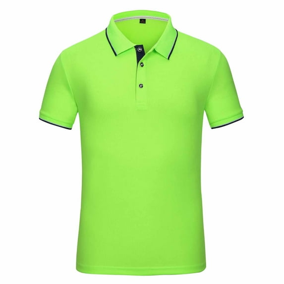 Virmaxy Unisex Solid Color Sports Tops Short Sleeve Lapel Button Front Shirt Quick Dry Moisture Wicking Shirt Solid Sports Quick Dry Shirt Short Sleeve Tops Shirt Green M