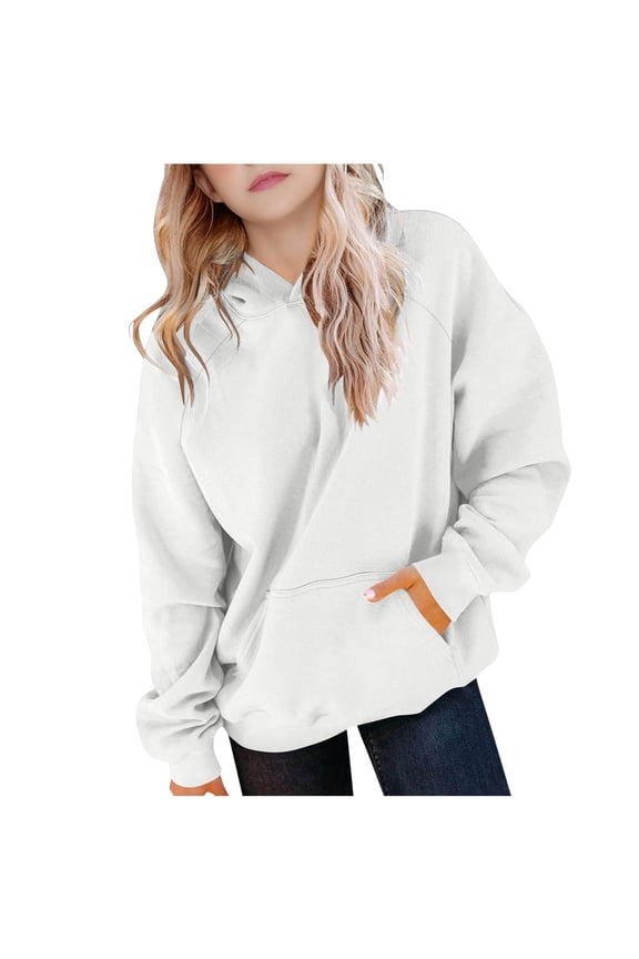 Vibrant Solid Color Kids Raglan Sleeve Hoodie 5-15 Years Motion Flex Fabric with Pocket for All Day Play School Outdoor Activities