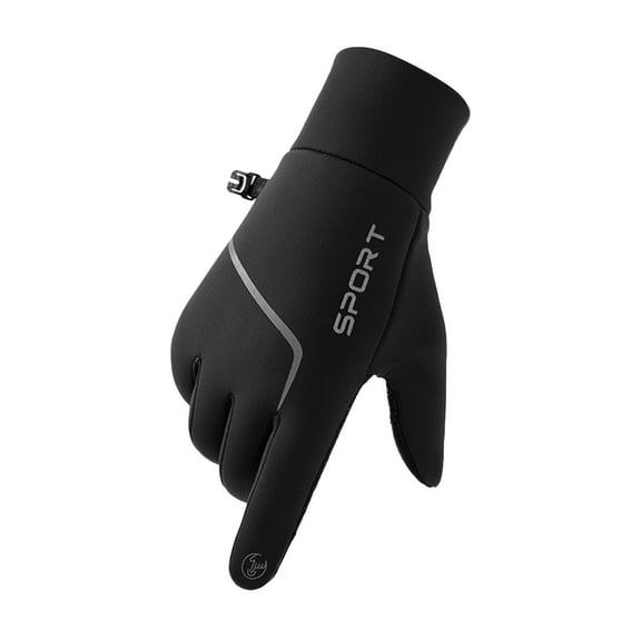 Virmaxy Winter Outdoor Riding Warm Touches Screen Silicone Non-Slip Gloves,Windproof Warm Sports Silicone Non-Slip Gloves