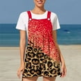 thumbnail image 1 of Virmaxy Women's Fashion Overalls Leopard Print Button Short Overalls For Women With Pockets Jumpsuit Wide Leg Overalls For Women Loose Fit Red M, 1 of 4