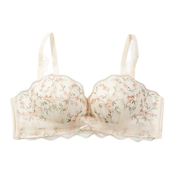 Virmaxy Women's Full Figure Wireless Bra Strapless Underwear With No Fading Alluring Strapless Bra Summer Thin Rose Gold 32