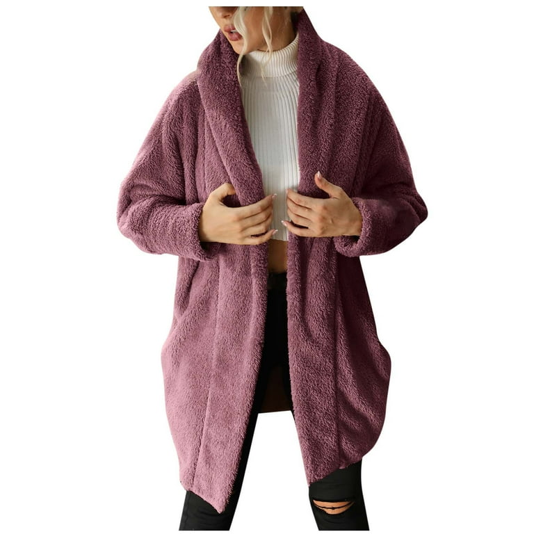 Long Sleeve Women's Plush Cardigan Coat Long Sleeve Women's Plush Cardigan Coat