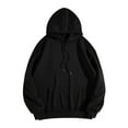 thumbnail image 1 of Virmaxy Women's Hooded Sweatshirt Goodwill Letter Print Japanese Sweatshirt Long Sleeve Round Neck Pullover Sweatshirt Black M, 1 of 4