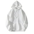thumbnail image 1 of Virmaxy Women's Hooded Sweatshirt Goodwill Letter Print Japanese Sweatshirt Long Sleeve Round Neck Pullover Sweatshirt White S, 1 of 4