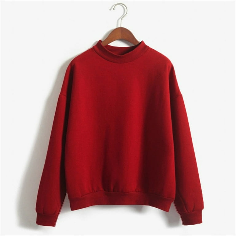 One-Size Collar Large Size Solid Color Long-Sleeved Raglan Sweater One-Size Collar Large Size Solid Color Long-Sleeved Raglan Sweater