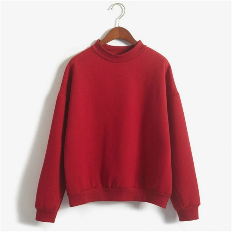 Fashion Long Sleeve Pure Color Sweatshirt Fashion Long Sleeve Pure Color Sweatshirt
