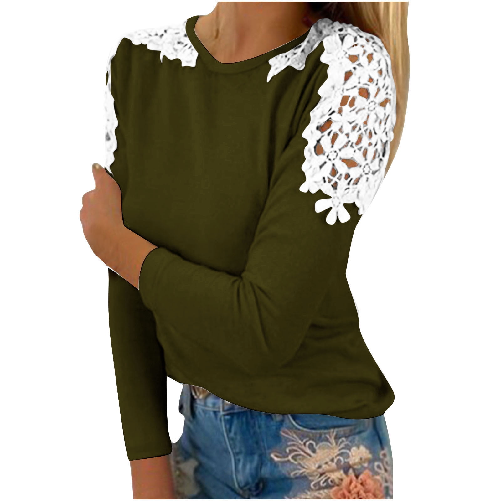 Cold Shoulder Solid Color Round neck Long Sleeve Tops Cold Shoulder Solid Color Round neck Long Sleeve Tops