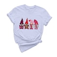 thumbnail image 1 of Virmaxy Women's Valentines Day Short Sleeve Shirt Funny Gnomes Graphic Tops Shirt Casual Fashion Soild Short Sleeve Tunic Tops Spring Summer Trendy Comfy Pullover Shirt Gray XL, 1 of 6
