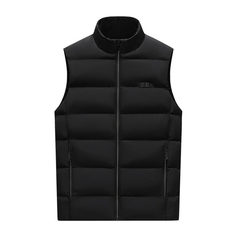 Virmaxy Womens And Mens Heated Vest Four Control 21 Areas Heating Vest Solid Color Full Zip Up Waistcoat Outdoor Stand up Collar Electric Heating Vest