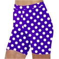 thumbnail image 1 of Virmaxy Womens Athletic Workout Running Shorts High Waist Summer Printed Bottoms Beach Shorts Summer High Waisted Shorts Summer Casual Stretch Short Sport Shorts Purple XS, 1 of 5