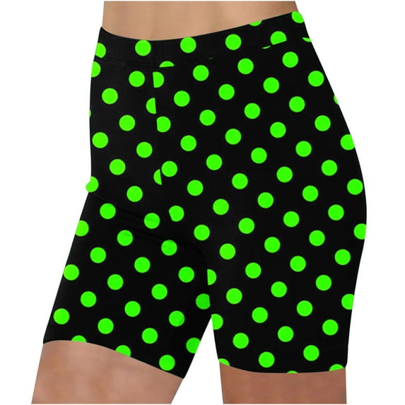 Virmaxy Womens Athletic Workout Running Shorts High Waist Summer Printed Bottoms Beach Shorts Summer High Waisted Shorts Summer Casual Stretch Short Sport Shorts Green-A L