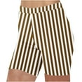 thumbnail image 1 of Virmaxy Womens Athletic Workout Running Shorts High Waist Summer Striped Printed Bottoms Beach Shorts Summer High Waisted Shorts Summer Casual Stretch Short Sport Shorts Khaki-A L, 1 of 5