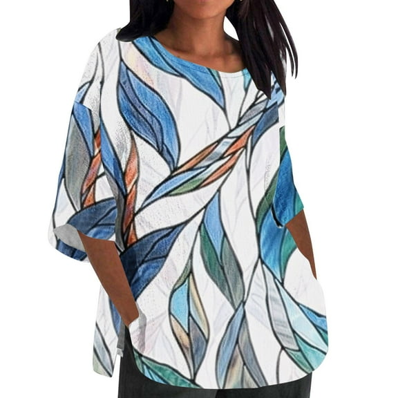 Virmaxy Womens Blouses Long Sleeve Shirt Women Casual Fashion Solid Color Button T-Shirt Long Sleeves One Shoulder Top Blouse Tops Blue-1 XXL