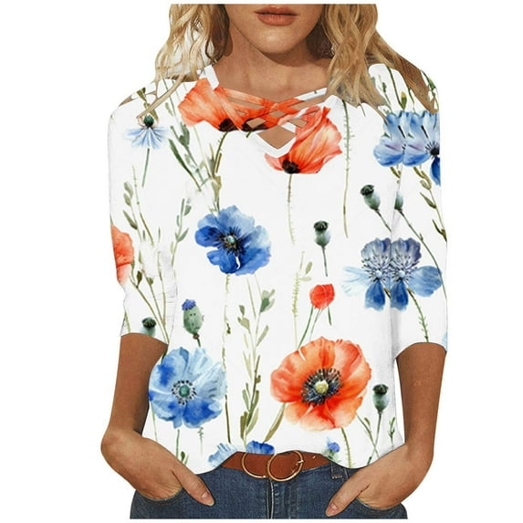 Virmaxy Womens Blouses Long Sleeve Shirt Women Casual Fashion Solid Color Button T-Shirt Long Sleeves One Shoulder Top Blouse Tops Blue-10 XXXXL