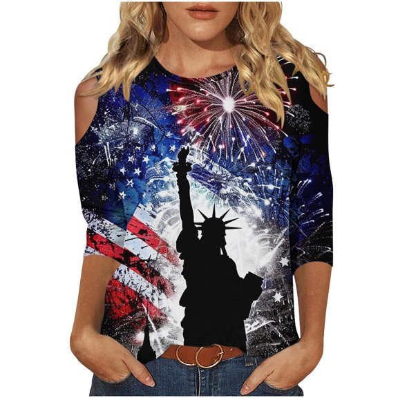 Virmaxy Womens Blouses Long Sleeve Shirt Women Casual Fashion Solid Color Button T-Shirt Long Sleeves One Shoulder Top Blouse Tops Blue-2 XL