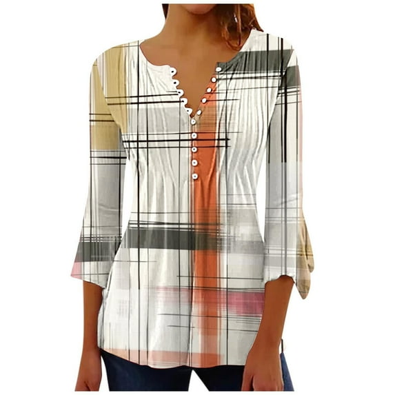 Virmaxy Womens Blouses Long Sleeve Shirt Women Casual Fashion Solid Color Button T-Shirt Long Sleeves One Shoulder Top Blouse Tops Blue-5 L