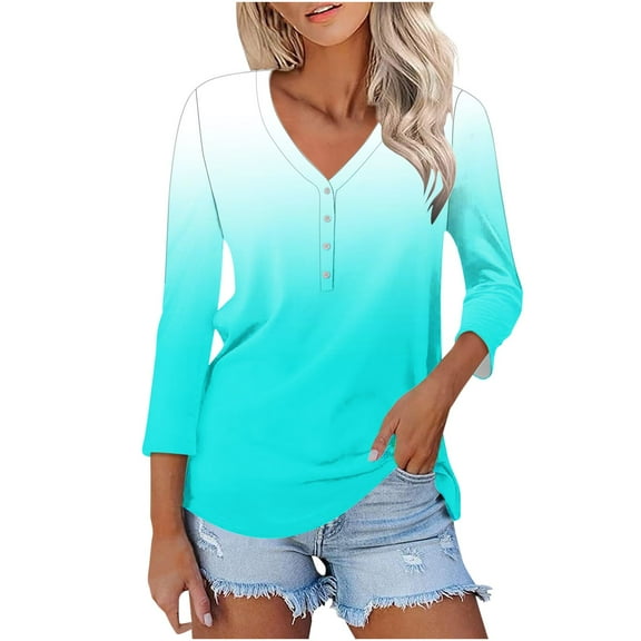 Virmaxy Womens Blouses Long Sleeve Shirt Women Casual Fashion Solid Color Button T-Shirt Long Sleeves One Shoulder Top Blouse Tops Mint Green-1 L