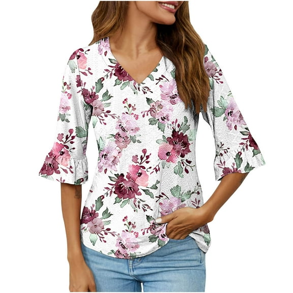 Virmaxy Womens Blouses Long Sleeve Shirt Women Casual Fashion Solid Color Button T-Shirt Long Sleeves One Shoulder Top Blouse Tops Multicolor-8 M