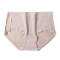 thumbnail image 1 of Virmaxy Womens Boyshorts Underwear Panties Warm Double-Layer Lenzing Modal Ladies Panties Comfortable Mid-Waist Silver Ion Antibacterial Triangle Bottom Pants Beige M, 1 of 2