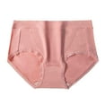 thumbnail image 1 of Virmaxy Womens Boyshorts Underwear Panties Warm Double-Layer Lenzing Modal Ladies Panties Comfortable Mid-Waist Silver Ion Antibacterial Triangle Bottom Pants Pink L, 1 of 2