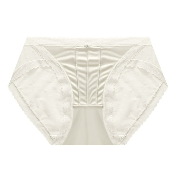 Virmaxy Womens Briefs Breathable Comfortable Soft And Alluring Lace Satin Underwear Soft Stretchy Nylon Spandex No Side Seam Panties Green L