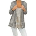 thumbnail image 1 of Virmaxy Womens Cardigan Sweaters Fashion Women Casual Long Sleeve Casual Coat Cardigan Blouse Lightweight Cardigans For Women Gray XL, 1 of 6