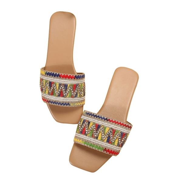 Virmaxy Womens Flat Sandals Ladies Foreign Trade Large Size Fish Mouth Flat Flat Color Matching Beach Slippers Red 36