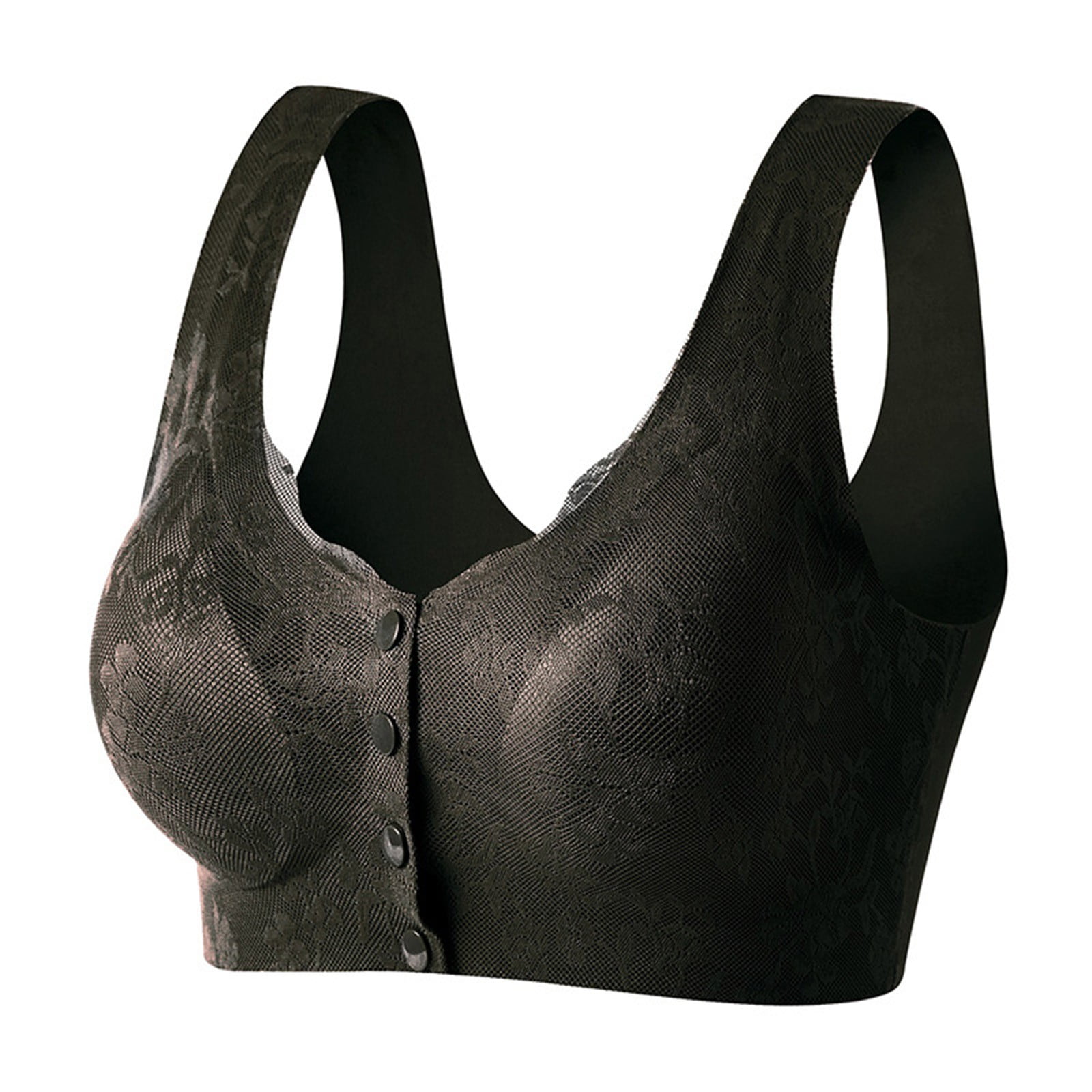 Virmaxy Womens Front Closure Wireless Bras With Support And Lift Wireless Large Size Pull 6717