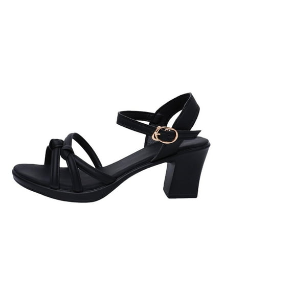 Virmaxy Womens High Heel Fashion Women High Heels Comfy Sandals Beach Casual Shoes Black 36