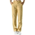 thumbnail image 1 of Virmaxy Womens High Waisted Cargo Pants Travel Straight Leg Pants with Pockets Fashion Solid Sports Casual Skinny Pockets High Waist Pants Fishing Golf Travel Pants with Pockets Khaki S, 1 of 9