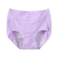 thumbnail image 1 of Virmaxy Womens Period Underwear Panties Large Solid Color Leak Proof Menstrual Underwear Purple-A XXXXL, 1 of 7