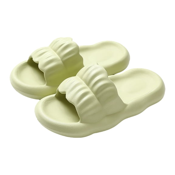 Virmaxy Womens Platform Sandals Deodorant And Non-slip Slippers Women Wear Couple Slippers Outside The Summer Thick Soled Indoor Home Green 36